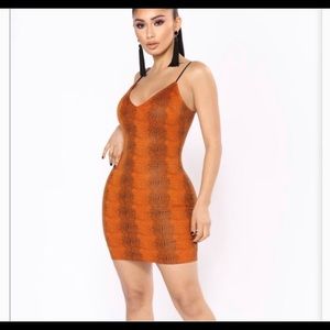 Snakeskin Print Mini Dress